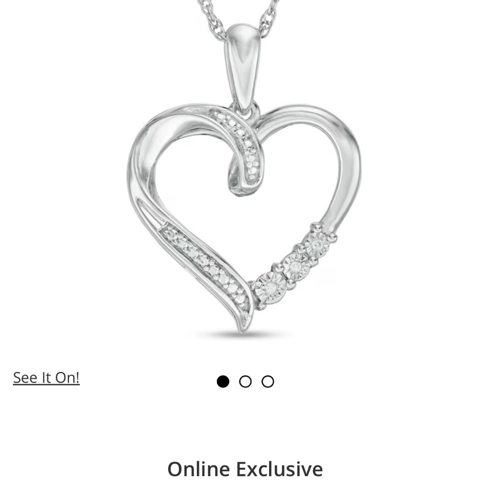 Sales diamond heart pendant necklace